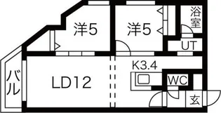 リュクスN22【3階】の間取り