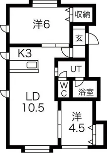 ヒルテラス東麻生【2階】の間取り