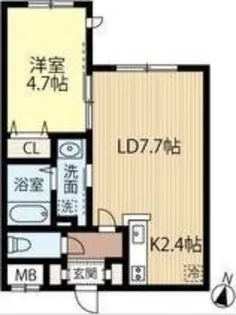 FUTABA SQUARE N21【1階】の間取り