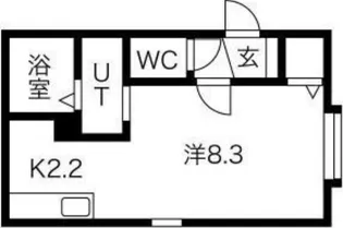 ルーミナスあいの里【101号室】の間取り