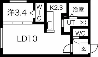 ラフィナート麻生【1階】の間取り