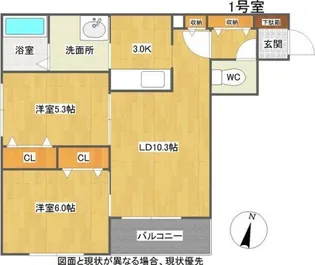 Sparkle Motomachi(スパークル元町)【401号室】の間取り