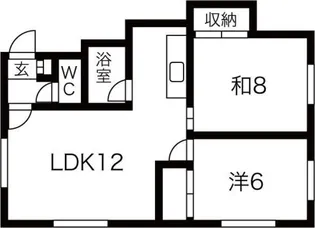コーポまるとみ【202号室】の間取り