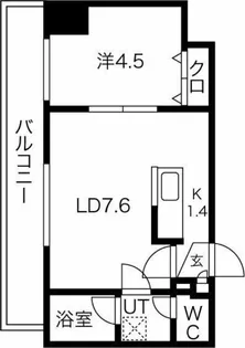 N25E9アーバンハウス【7階】の間取り