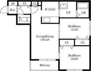 Seventh Court Motomachi (セブンスコートモトマチ)【4階】の間取り