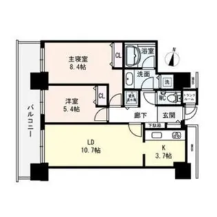 8・3スクエアディーグラフォート札幌ステーションタワー【23階】の間取り
