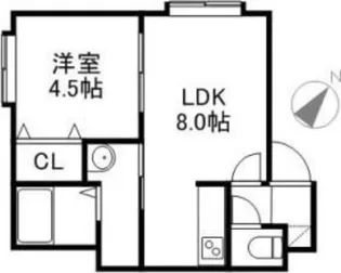 グランデルシャン【203号室】の間取り