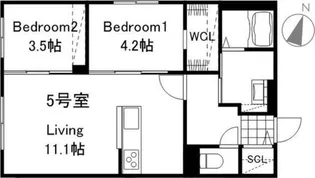 ラグランジュ元町【2階】の間取り
