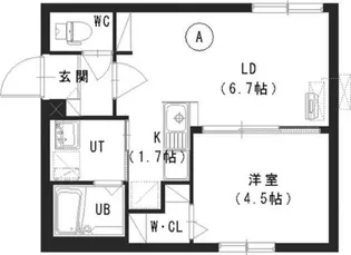 Chou Chou(シュシュ)【2階】の間取り