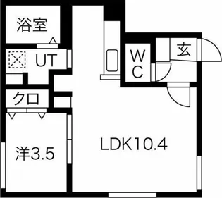 ラグナベルデ北15piano【3階】の間取り