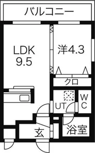 MAHALO OHASHI HOKUDAI【1階】の間取り