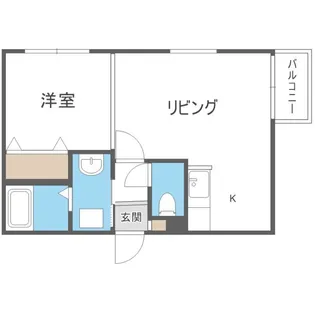 グランディールN15【406号室】の間取り