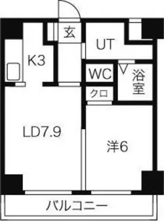 ドーリス北7条館【4階】の間取り