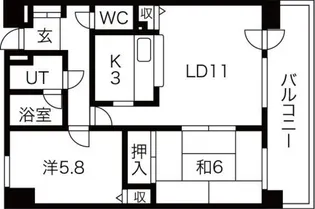 ゆとり31【6階】の間取り