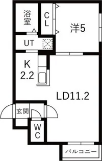 CREA NORTH15A【2階】の間取り