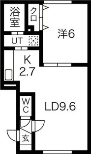 ウインズ麻生Ⅱ【202号室】の間取り