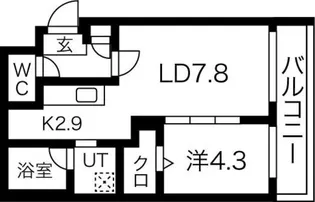 エス.フィールド北23【3階】の間取り
