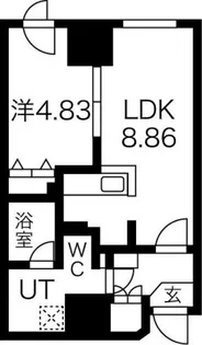 ルラシオン札幌駅前【11階】の間取り