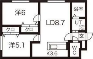 ノイエ・A【2階】の間取り