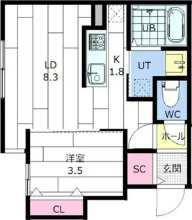 infinito麻生ステーション(インフィニト) 【4階】の間取り
