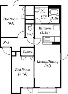 シャーメゾン元町グランビレッジJ棟【201号室】の間取り