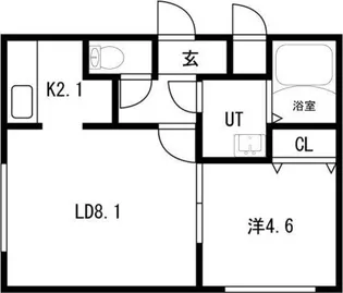 ボナールカノンN43【4階】の間取り