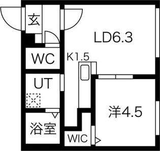 フォルテ新道東【306号室】の間取り