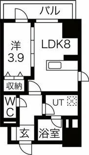 クリスタルガーデン栄町【13階】の間取り