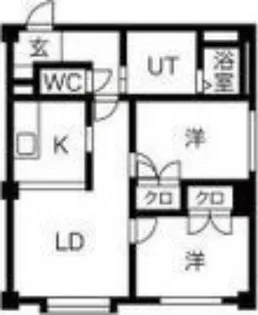 ハイコート北23 【4階】の間取り