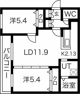 アルファ北33条【1階】の間取り