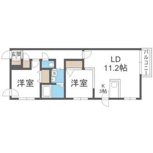 サクラディア苗穂【3階】の間取り