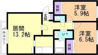 ミラドール琴【102号室】の間取り
