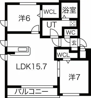 サージュブリエI【1階】の間取り