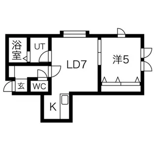 フラットMT21【2階】の間取り
