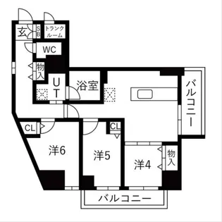 ラ・クラッセ札幌麻生ステーションスクエア【4階】の間取り