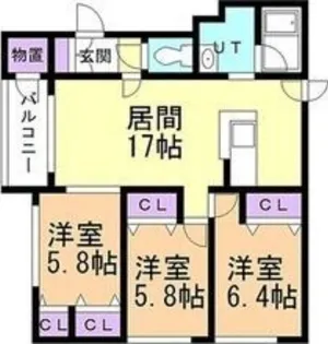 M’S FOREST【202号室】の間取り