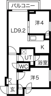 クラッセ札幌シティアクシア・ノーステラス【2階】の間取り