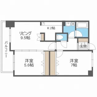 グレイスコート北18条【12階】の間取り