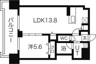 マストライフ南4条【4階】の間取り