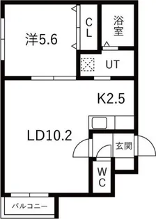 CREA NORTH15B【4階】の間取り