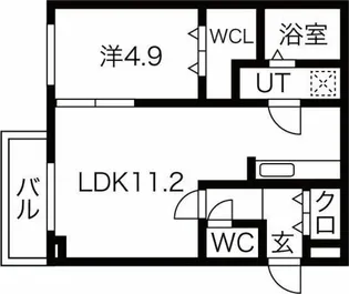 NS ASABU【3階】の間取り