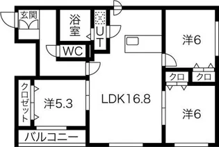パークサイドN35【3階】の間取り