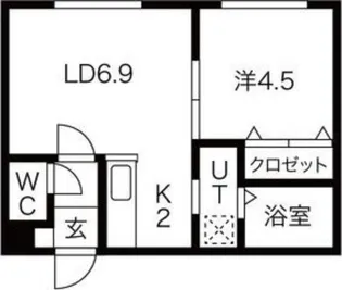ル・ファール南6条 イースト【2階】の間取り