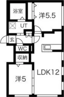 ミカーサN26【2階】の間取り
