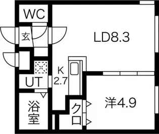Paltir N32(パルティール エヌ32)【402号室】の間取り