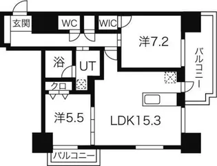 マストライフ南4条【2階】の間取り