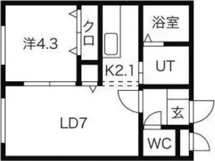 レミオポート【1階】の間取り