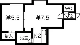 レスポール【1階】の間取り