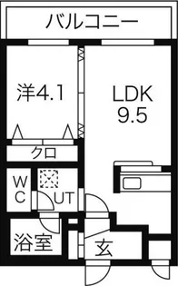 MAHALO OHASHI HOKUDAI【4階】の間取り