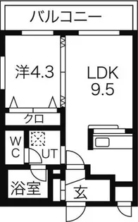 MAHALO OHASHI HOKUDAI【1階】の間取り